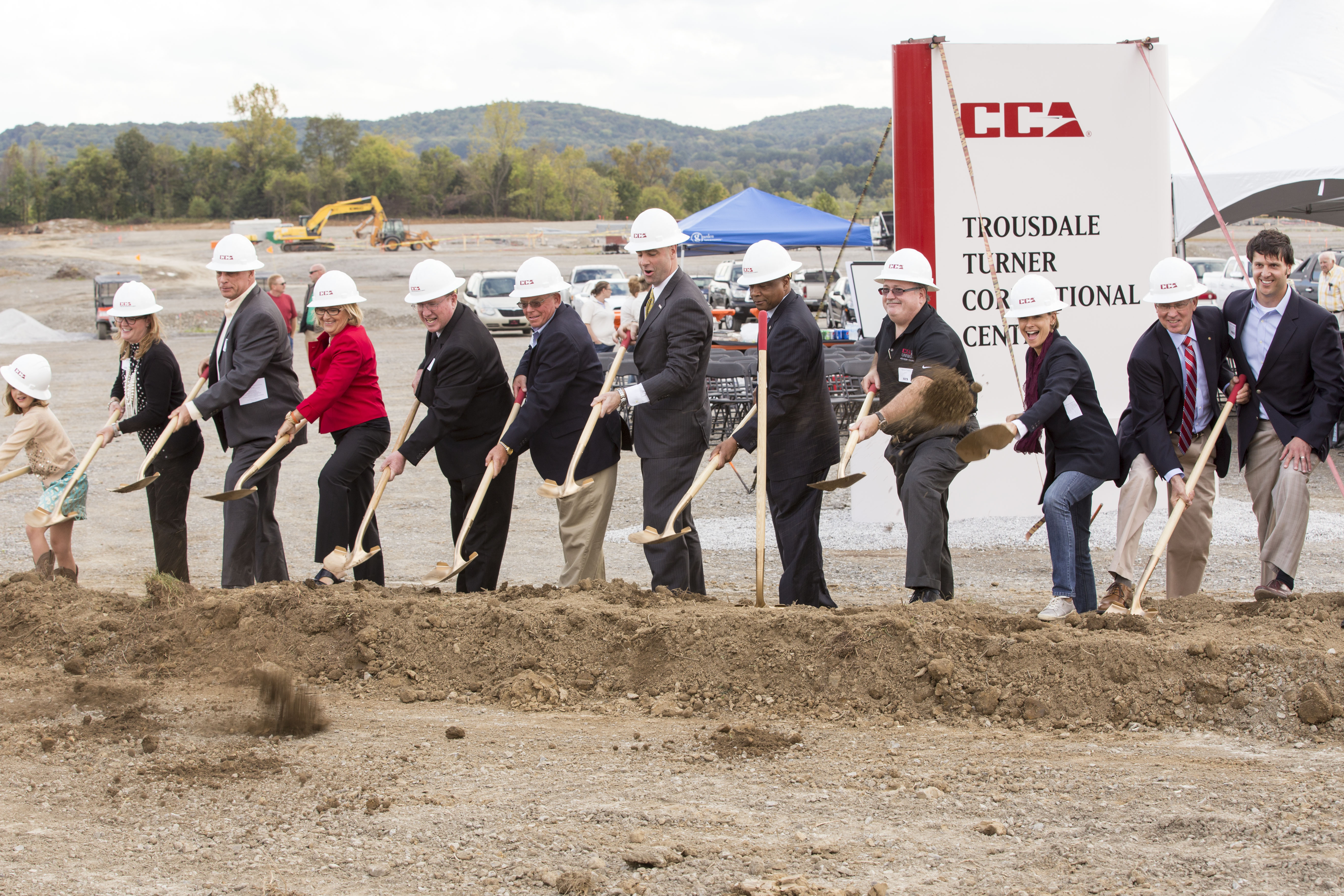 Corrections Corporation of America held a groundbreaking ceremony for the T...