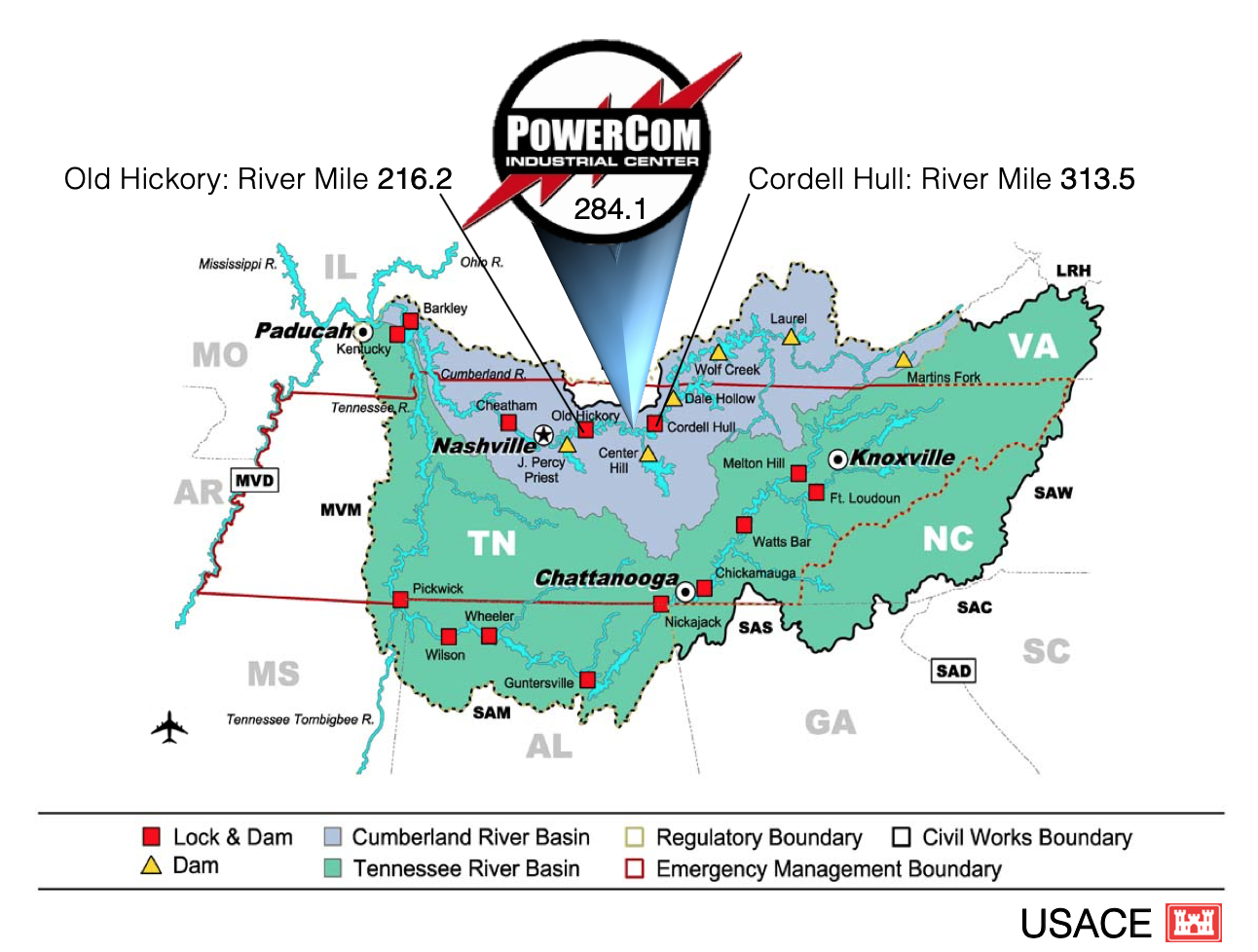 PowerCon mile marker map